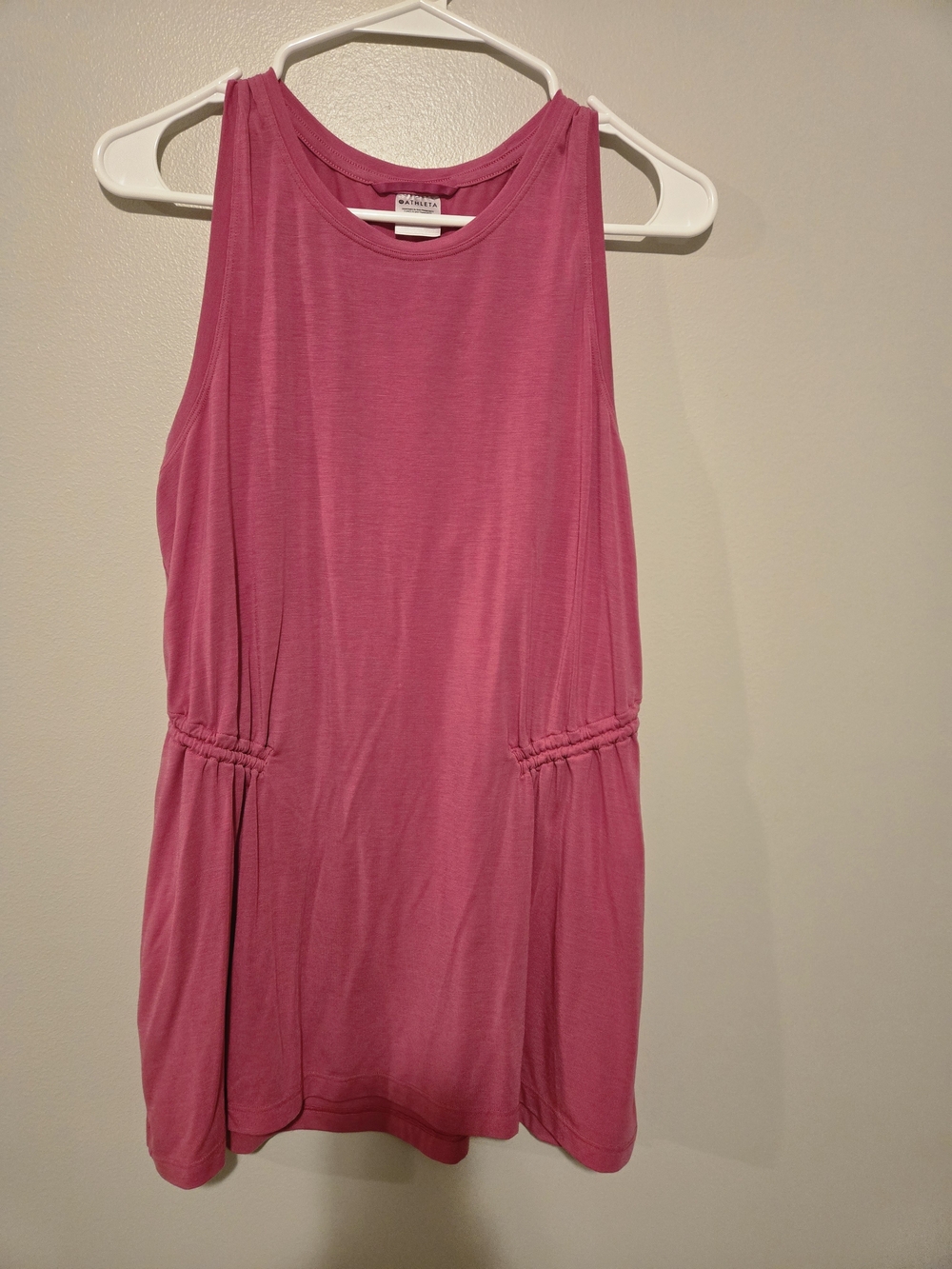 Athleta Pink Cinched Waist Tank